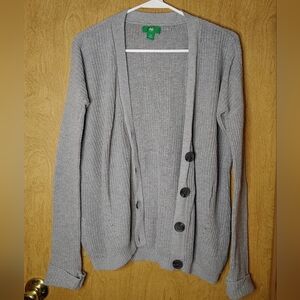 Dip Gray Button-Up Women's Sweater XS